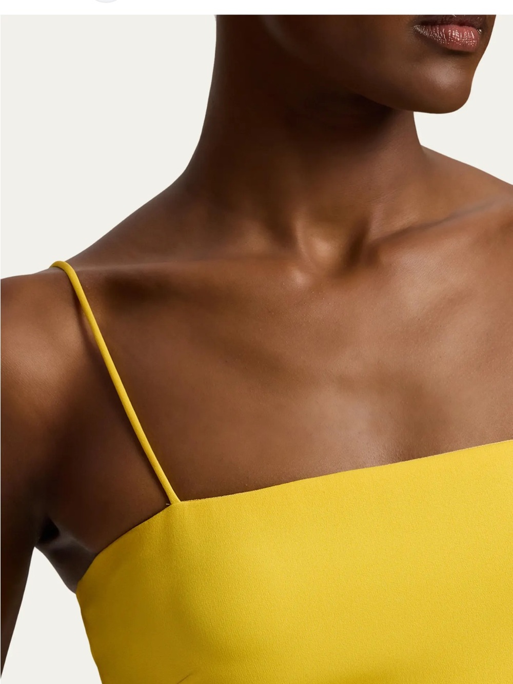 Zara Yellow Spaghetti Strap Crop Top